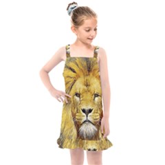 Lion Lioness Wildlife Hunter Kids  Overall Dress by Mog4mog4