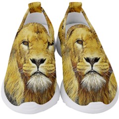 Lion Lioness Wildlife Hunter Kids  Slip On Sneakers by Mog4mog4