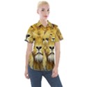 Lion Lioness Wildlife Hunter Women s Short Sleeve Pocket Shirt View1