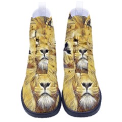 Lion Lioness Wildlife Hunter High-top Canvas Sneakers by Mog4mog4