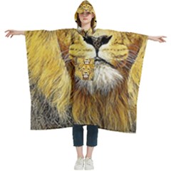 Lion Lioness Wildlife Hunter Women s Hooded Rain Ponchos