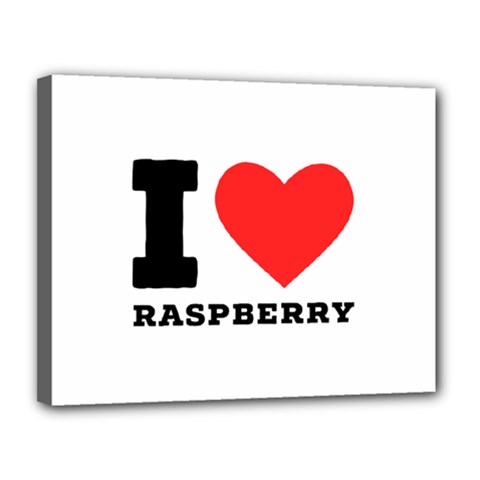 I Love Raspberry Canvas 14  X 11  (stretched) by ilovewhateva