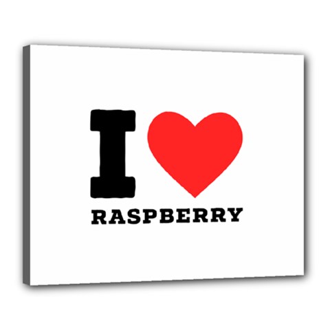 I Love Raspberry Canvas 20  X 16  (stretched) by ilovewhateva