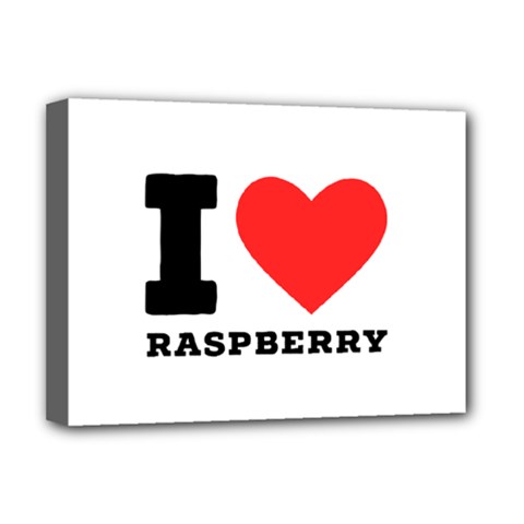 I Love Raspberry Deluxe Canvas 16  X 12  (stretched)  by ilovewhateva