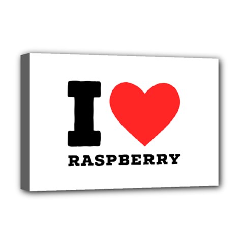 I Love Raspberry Deluxe Canvas 18  X 12  (stretched) by ilovewhateva