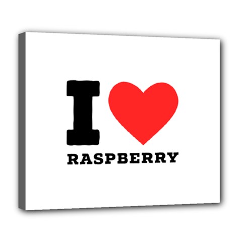 I Love Raspberry Deluxe Canvas 24  X 20  (stretched) by ilovewhateva