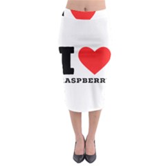 I Love Raspberry Midi Pencil Skirt by ilovewhateva