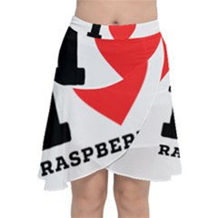 I Love Raspberry Chiffon Wrap Front Skirt by ilovewhateva