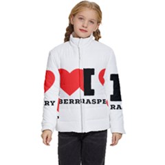 I Love Raspberry Kids  Puffer Bubble Jacket Coat by ilovewhateva