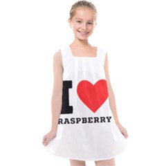 I Love Raspberry Kids  Cross Back Dress by ilovewhateva