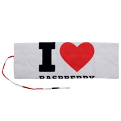 I Love Raspberry Roll Up Canvas Pencil Holder (m) by ilovewhateva