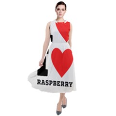 I Love Raspberry Round Neck Boho Dress by ilovewhateva