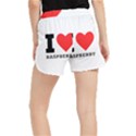 I love raspberry Women s Runner Shorts View2