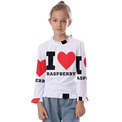 I Love Raspberry Kids  Frill Detail Tee by ilovewhateva