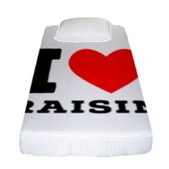 I Love Raisin  Fitted Sheet (single Size) by ilovewhateva