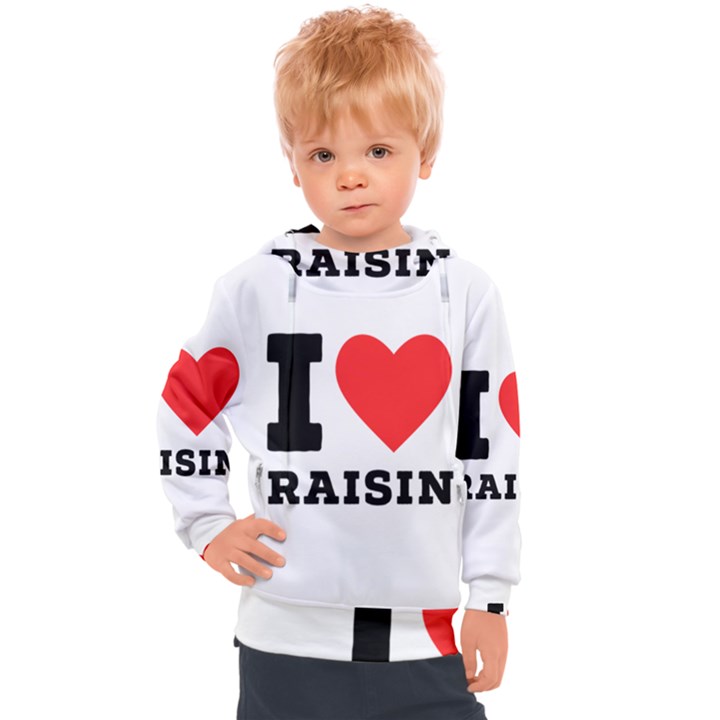 I love raisin  Kids  Hooded Pullover