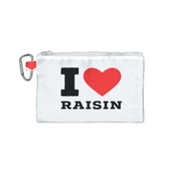 I Love Raisin  Canvas Cosmetic Bag (small)