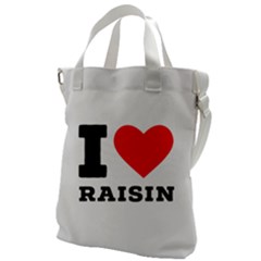 I Love Raisin  Canvas Messenger Bag by ilovewhateva