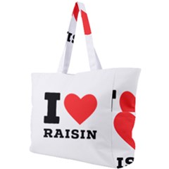 I Love Raisin  Simple Shoulder Bag by ilovewhateva