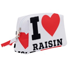 I Love Raisin  Wristlet Pouch Bag (large) by ilovewhateva