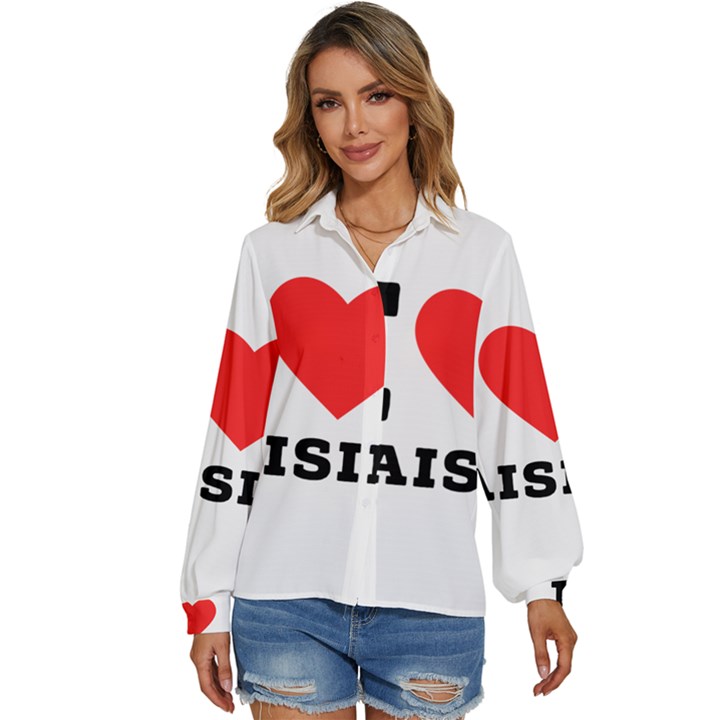 I love raisin  Women s Long Sleeve Button Up Shirt