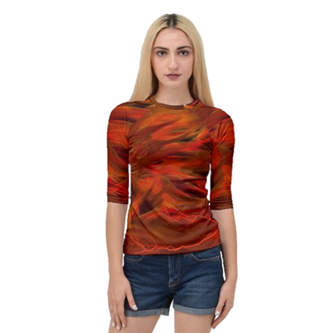 Fire Lion Flames Light Mystical Dangerous Wild Quarter Sleeve Raglan Tee by Mog4mog4