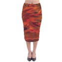 Fire Lion Flames Light Mystical Dangerous Wild Velvet Midi Pencil Skirt View1