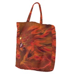 Fire Lion Flames Light Mystical Dangerous Wild Giant Grocery Tote