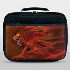 Fire Lion Flames Light Mystical Dangerous Wild Lunch Bag by Mog4mog4