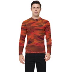 Fire Lion Flames Light Mystical Dangerous Wild Men s Long Sleeve Rash Guard by Mog4mog4