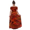 Fire Lion Flames Light Mystical Dangerous Wild Off Shoulder Open Front Chiffon Dress View2