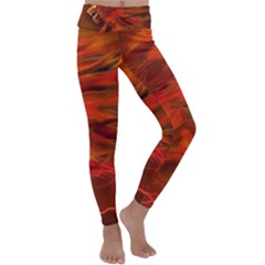 Fire Lion Flames Light Mystical Dangerous Wild Kids  Lightweight Velour Classic Yoga Leggings