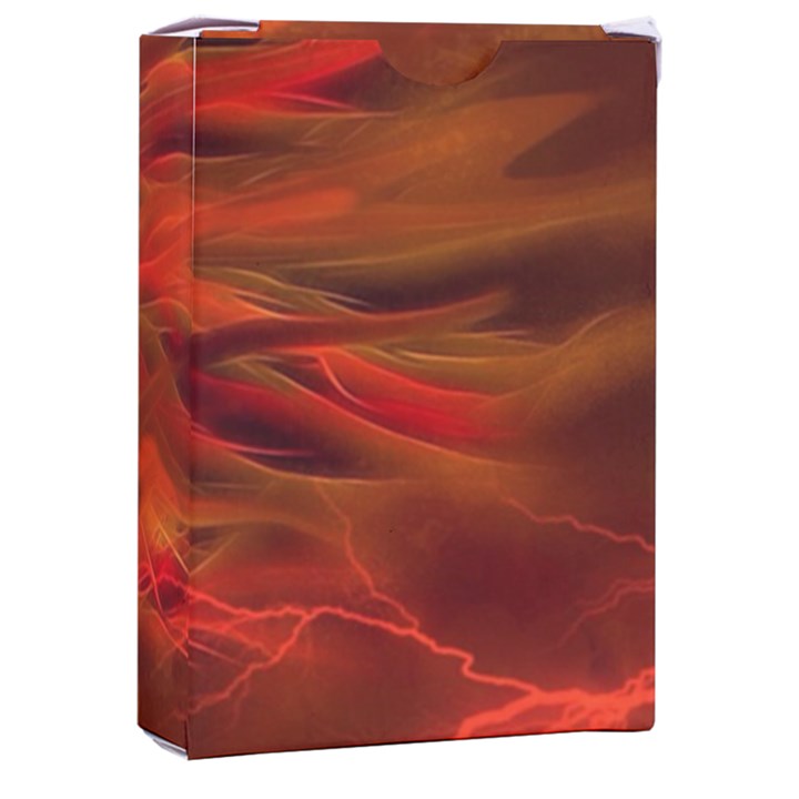 Fire Lion Flames Light Mystical Dangerous Wild Playing Cards Single Design (Rectangle) with Custom Box