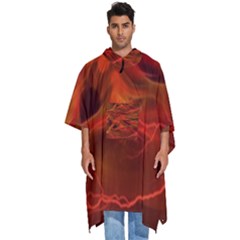 Fire Lion Flames Light Mystical Dangerous Wild Men s Hooded Rain Ponchos