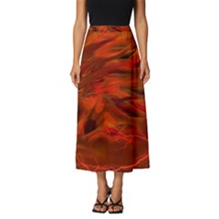 Fire Lion Flames Light Mystical Dangerous Wild Classic Midi Chiffon Skirt