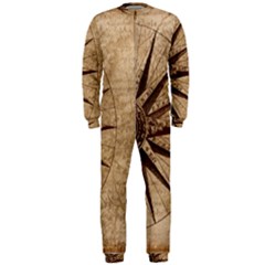 Compass Map Nautical Antique Onepiece Jumpsuit (men) by Mog4mog4