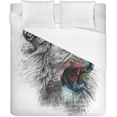 Lion King Head Duvet Cover (california King Size) by Mog4mog4