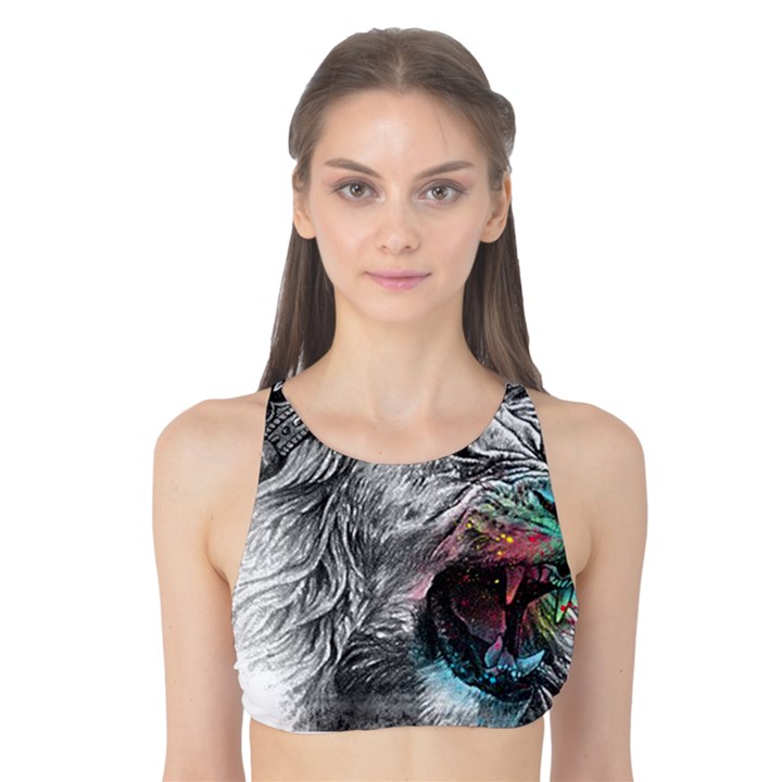 Lion King Head Tank Bikini Top