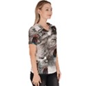 Lion King Head Women s V-Neck Scrub Top View3