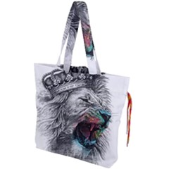 Lion King Head Drawstring Tote Bag by Mog4mog4