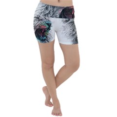 Lion King Head Lightweight Velour Yoga Shorts by Mog4mog4