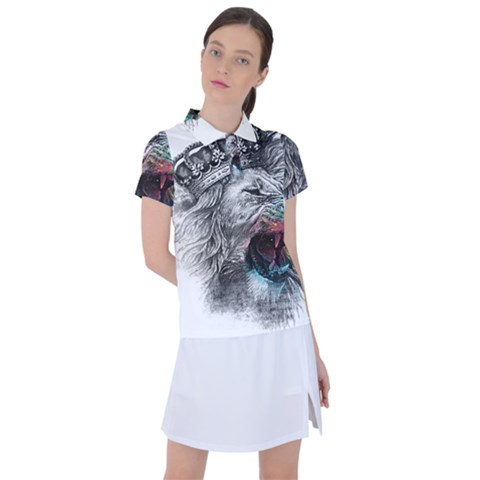 Lion King Head Women s Polo Tee by Mog4mog4