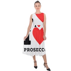 I Love Prosecco Midi Tie-back Chiffon Dress by ilovewhateva