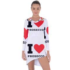 I Love Prosecco Asymmetric Cut-out Shift Dress by ilovewhateva