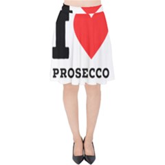 I Love Prosecco Velvet High Waist Skirt by ilovewhateva