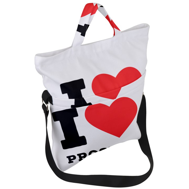 I love prosecco Fold Over Handle Tote Bag