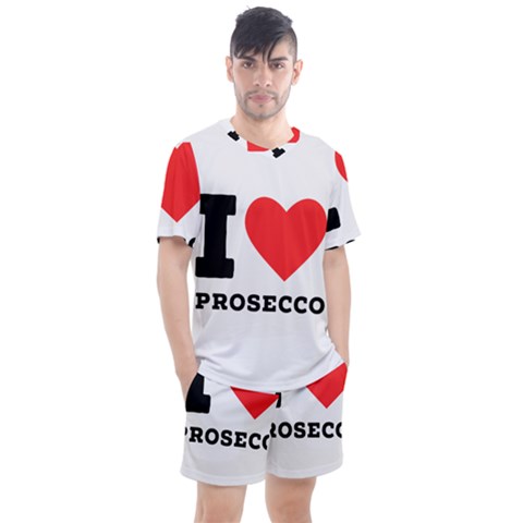 I Love Prosecco Men s Mesh Tee And Shorts Set by ilovewhateva