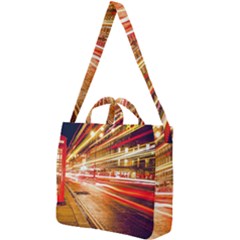 Telephone Booth Red London England Square Shoulder Tote Bag by Mog4mog4