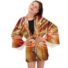 Telephone Booth Red London England Long Sleeve Kimono by Mog4mog4