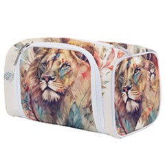 Lion Africa African Art Toiletries Pouch by Mog4mog4